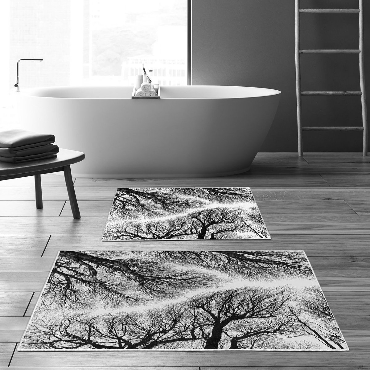 Asir - Badmattenset (2 stuks) - Veelkleurig - 60 x 100 cm