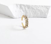 Ring Si Amor Bijoux EW2011- GB Ring avec pierre Acier inoxydable Couleur Or