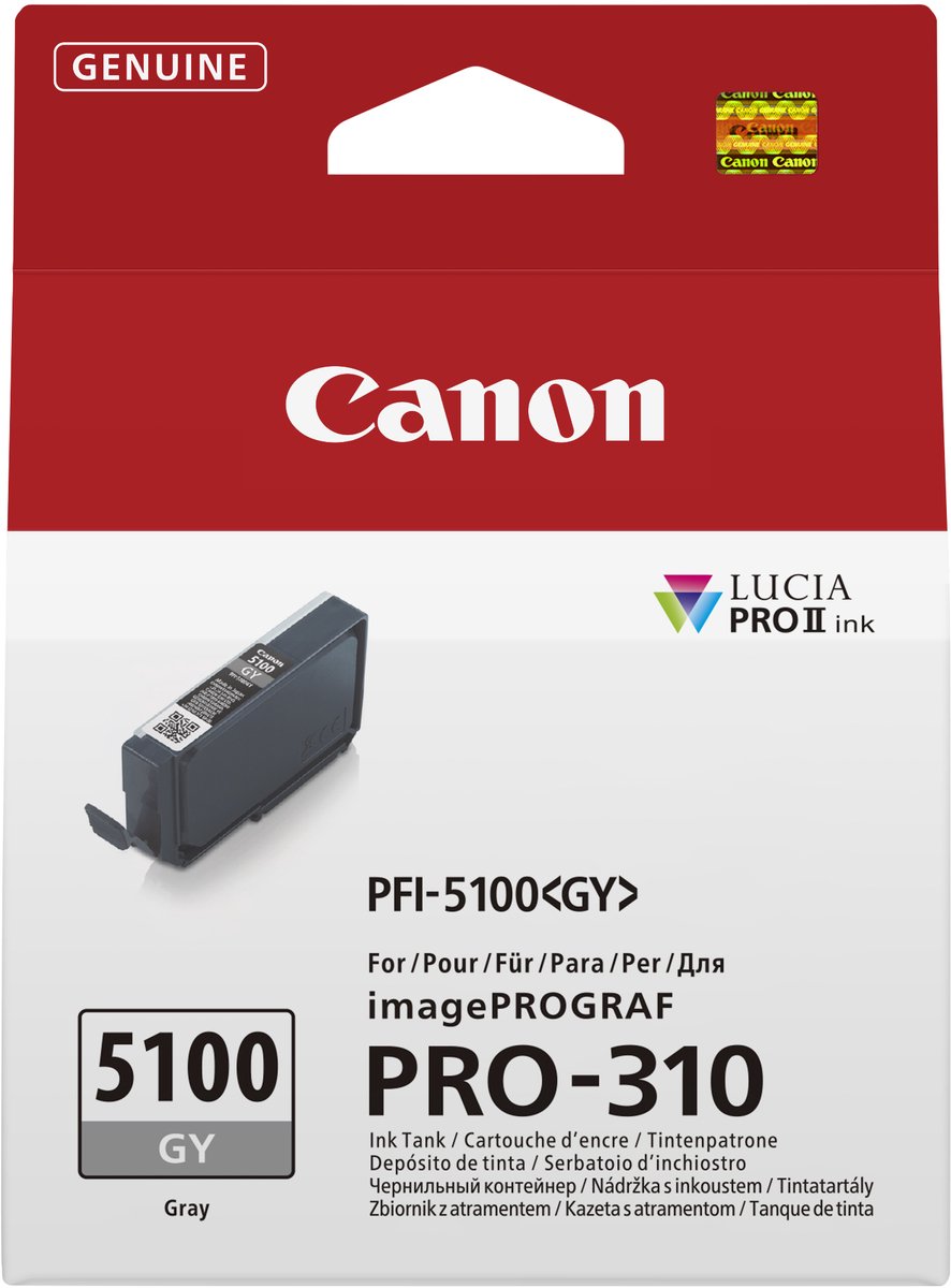 Canon Inktpatroon PFI-5100MBK Grijs voor ImagePrograf PRO-310