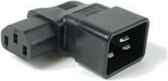 C13 - C20 voeding adapter - haaks / zwart