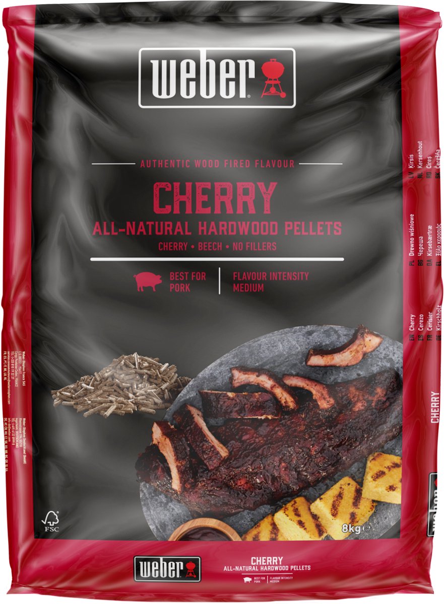 Weber - Wood Pellets Cherry 8 kg (zak)