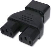 E&T Powercables C20 naar 2x C13 apparaat Y-adapter / zwart