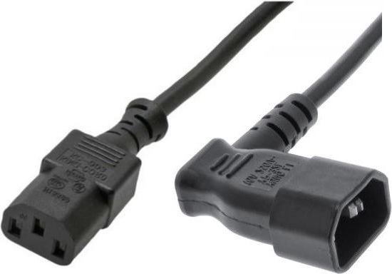 Eandt Powercables C13 C14 Haaks Voeding Verlengkabel Sjt Awg18