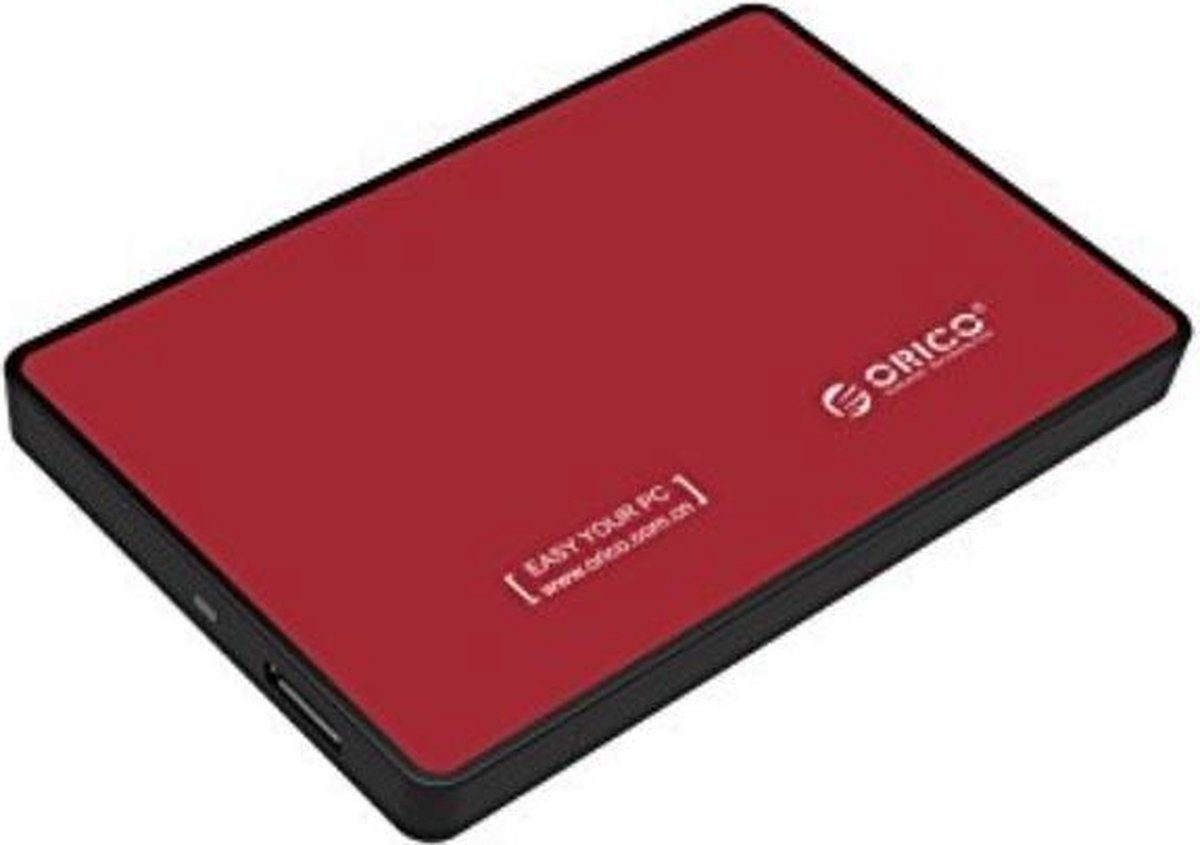 Orico HDD behuizing voor 2,5'' SATA HDD/SSD - USB3.0 (Micro USB) / kunststof / rood