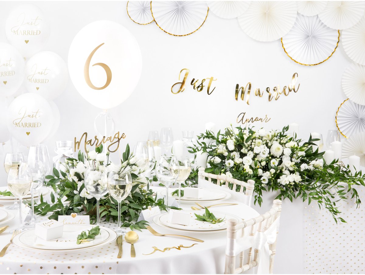 Partydeco tafelkleed/tafellaken rond - 4x - wit - 280 cm - polyester - Bruiloft feest tafelkleden