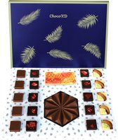 Luxe Chocoladecadeau - Verjaardag - Gefeliciteerd - Geslaagd - Bedankje - Liefde - Pasen chocolade kado - Fairtrade handgemaakt brievenbus chocoladegeschenk