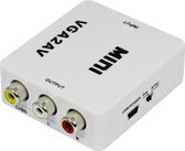 VGA + 3,5mm Jack naar Composiet 3RCA audio video converter / wit