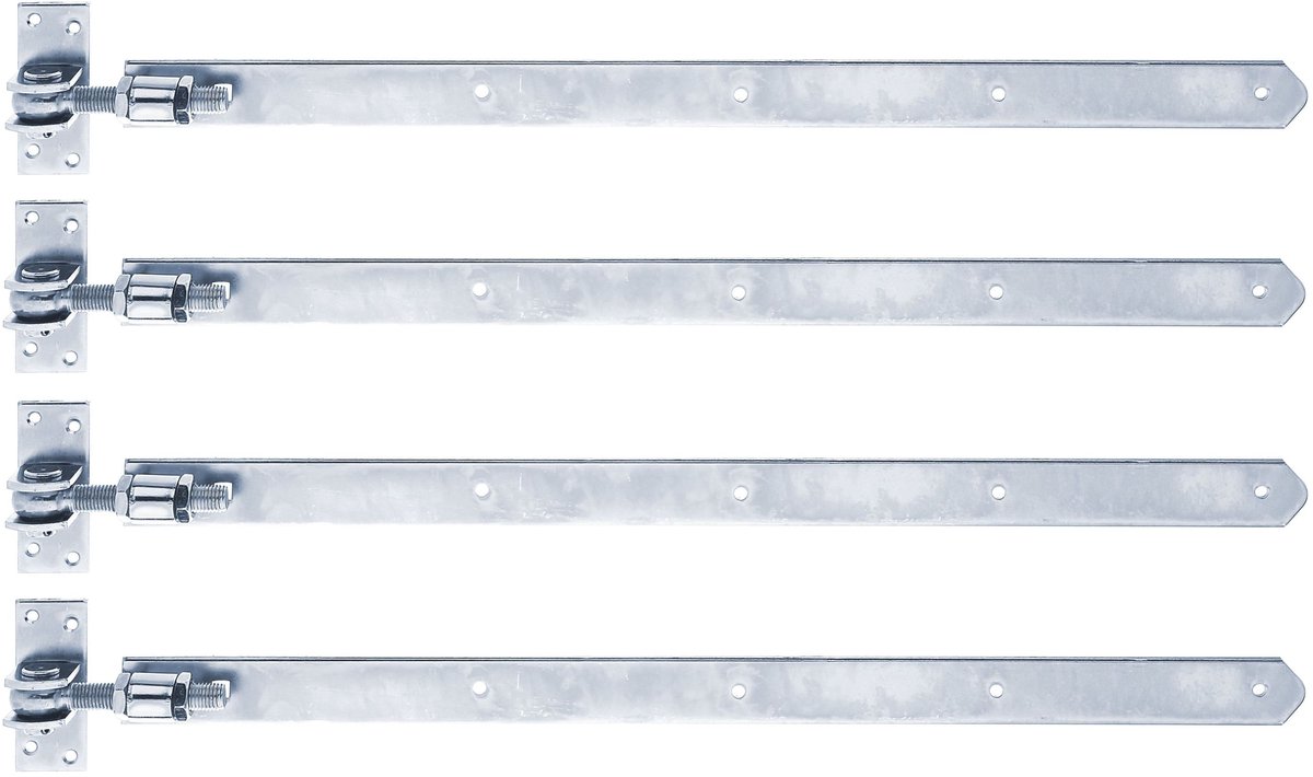 Alberts 846039 heng | recht, uiteinde afgerond, verstelbaar met 30 mm | galvanisch verzinkt, gechromateerd | 660 x 40 mm | Set van 4