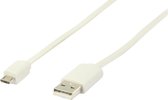 Valueline - USB 2.0 A naar Micro B Kabel - Wit - 1 meter