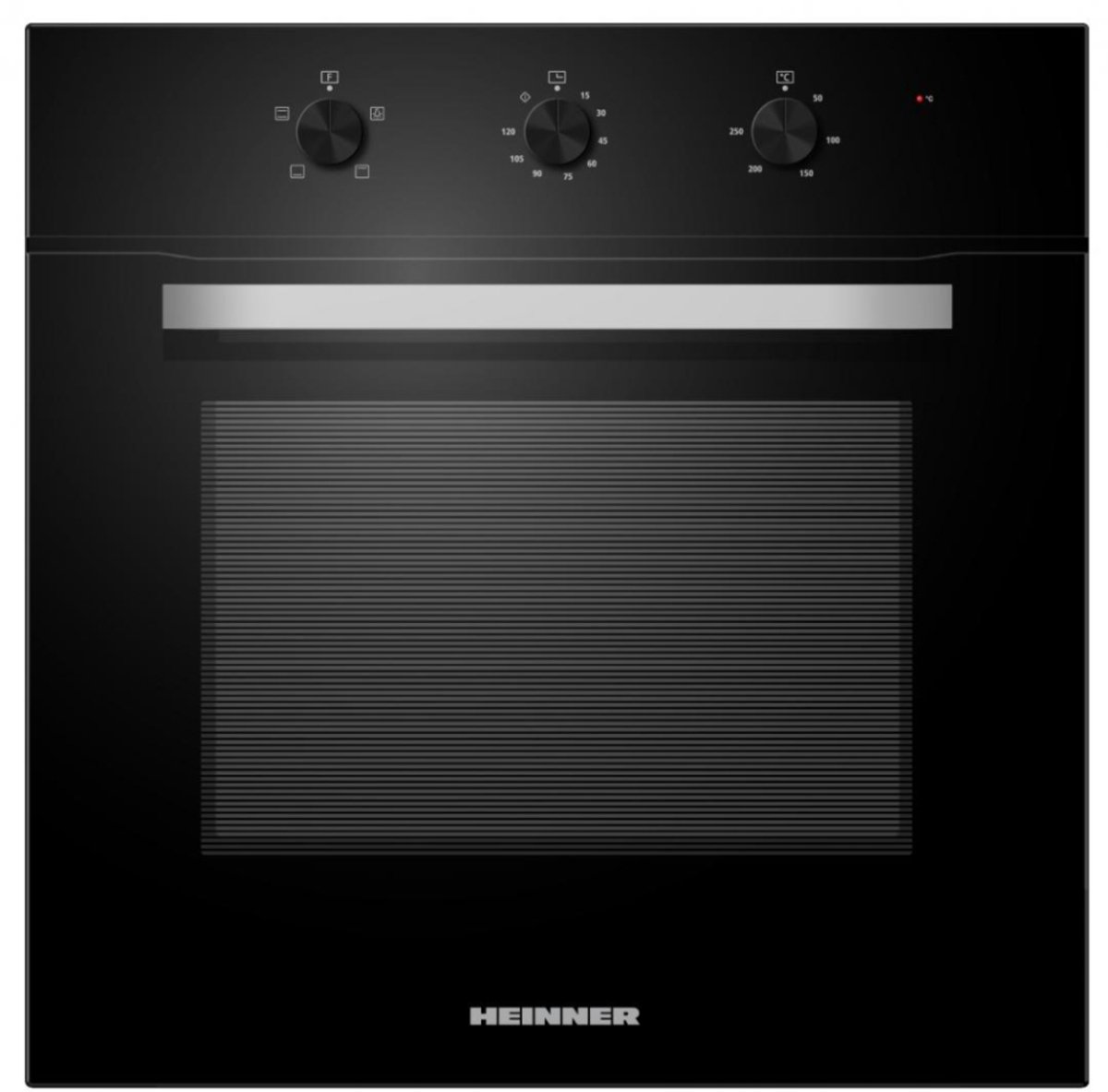 Heinner HBO-M654G-GBK Inbouw Oven – Elektrisch – 70 L – Energieklasse A – Heteluchtfunctie – 4 Functies – Timer – Zwart Glas – 5 Jaar Garantie