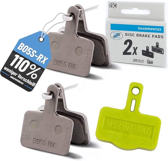 2-delige set SHIMANO schijfremblokken blister B05S-RX + ontluchtingsblok