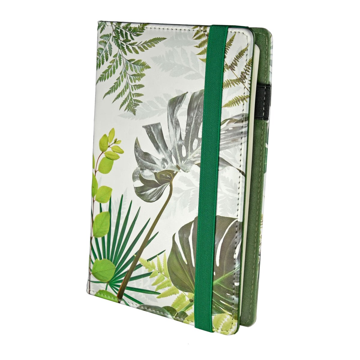 Bedrukte dagkalender A5 met uitneembaar inlegvel Botanic White