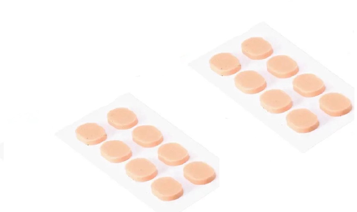 Neuspads bril zelfklevend - Beige - 8 Stuks - neuspads bril - neuspads - neuspads bril siliconen - bril pads - neuspads bril antislip - neusvleugels voor bril - bril pads - neusvleugels -