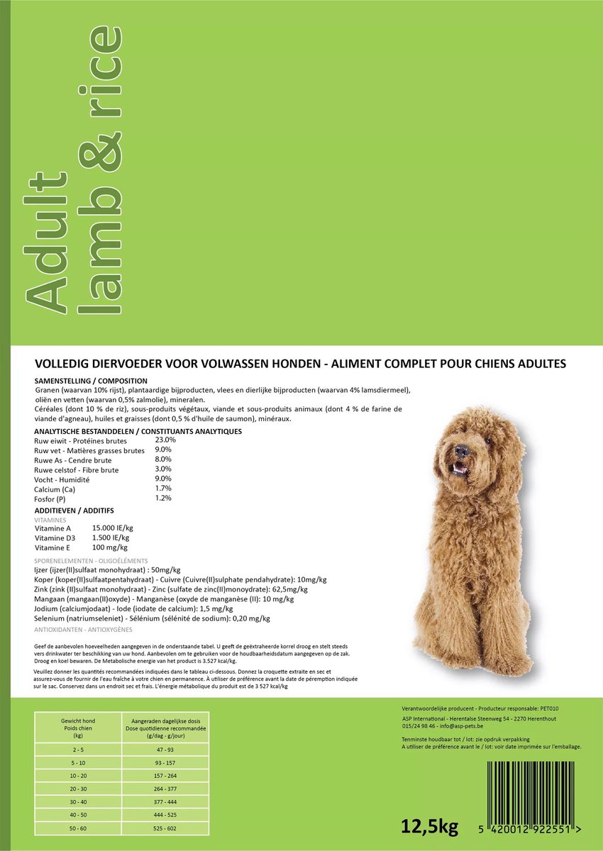 MegaPet MegaPet Adult Lam - Hondenvoer - 12,5kg