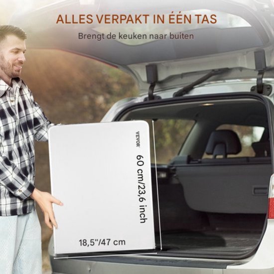 Campingkeuken - Verstelbaar - Camping reiskeuken - Keuken Opklapbaar - Kampeerkeuken - Kampeerkast - Campingkast met 2 Kastjes — afbeelding 5