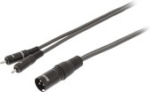 Sweex 1x XLR (m) - 2x RCA (m) stereo audiokabel - 1,5 meter