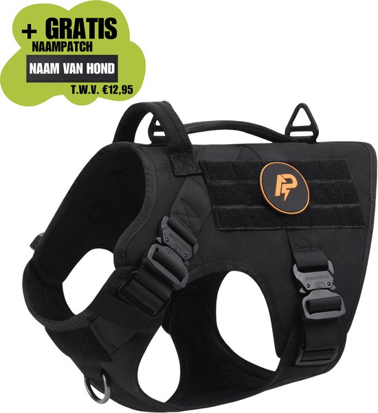 Always Prepared® Pro Hondentuig - Anti-Trek Tuig - Hondenharnas - Y Tuig Hond - Middel en Grote Hond - Zwart - Maat M