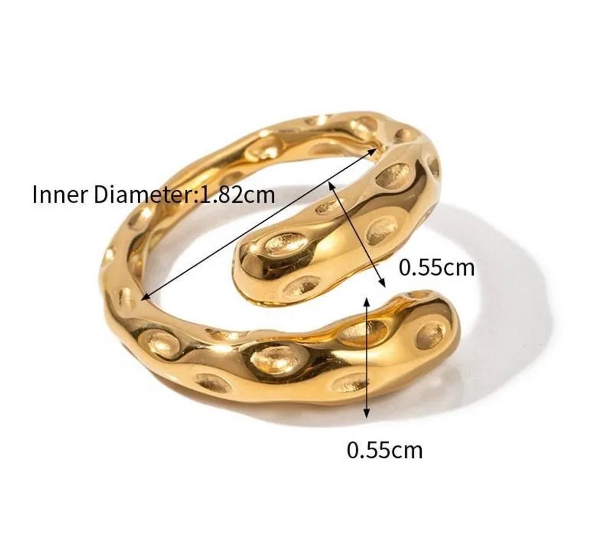 Ring Si Amor Sieraden RDLT6250-G Roestvrij staal Kleur Goud