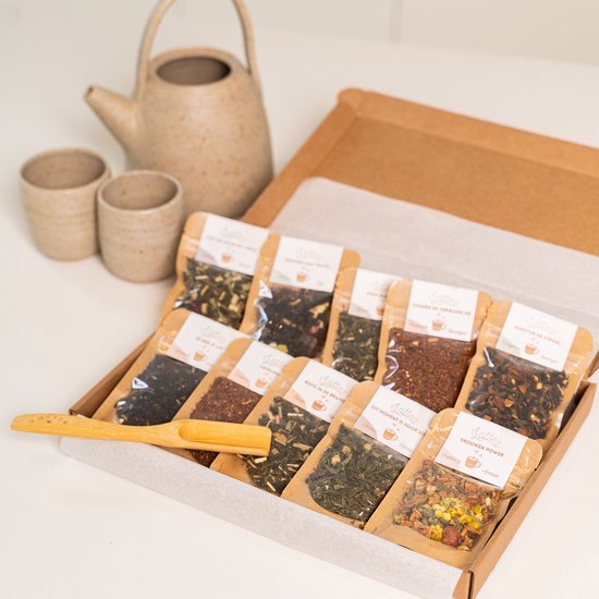 Lottea Theeproeverij Speciaal Moederdag - thee proeverij pakket, thee cadeau, thee pakket, thee cadeaupakket, thee geschenkset, cadeau vriendschap, cadeau mama, bedankt cadeautje, losse thee, moederdag cadeau, verse thee, moederdag pakket