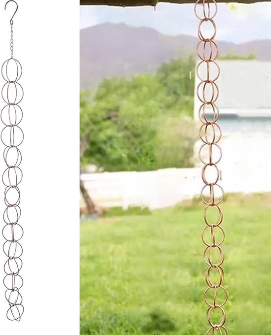 Outsunny 3-delige Metalen Regenketting 123cm Met Kolibries Bloemschalen En Lotusklok Groen~1td8qgg120o00 Outsunny 3-delige Metalen Regenketting 123cm Met Kolibries Bloemschalen En Lotusklok Groen~1td8qgg120o00