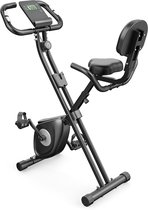 Bol.com Opvouwbare hometrainer - X-bike met 8 niveaus van magnetische weerstand - vliegwiel 25KG - multifunctioneel LCD-scherm -... aanbieding