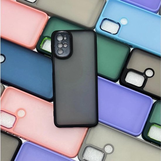 Coque en silicone transparente compatible avec Samsung Galaxy S23 Ultra - Coque arrière avec Protection pour appareil photo - Bumper - Zwart