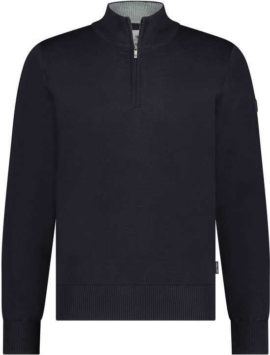 Pull demi Zip State Of Art en laine Blend bleu marine - Taille 4XL - Homme - Pulls
