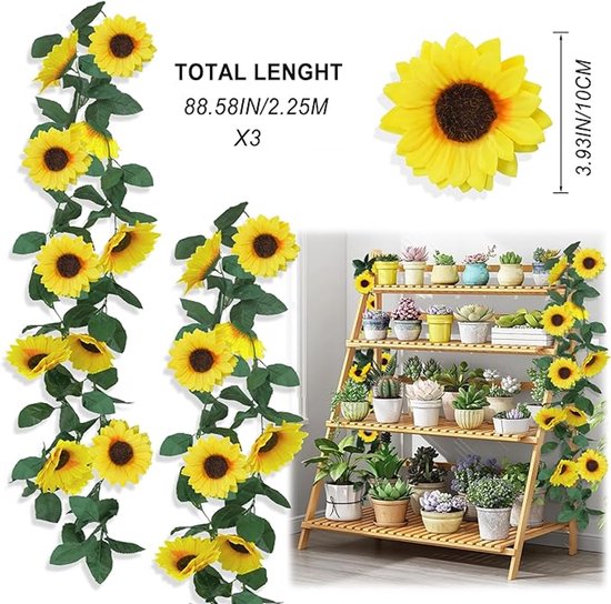 HUAESIN 1,8 m kunstkersenbloesems, slinger, zijden bloemen, hangende wijnstok, kunstplant, rotan, hangend voor bruiloft, tuin, feest, kerstmand, binnen, buiten, decoratie, lichtroze