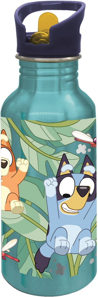 Stor Bluey Blue Waterfles Groen