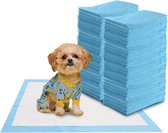 COSTWAY Coussinets d'entraînement pour chiens, conception étanche à 5 couches, coussinets pour chiots, coussinets hygiéniques, coussinets jetables, coussinets PIPI, coussinets d'entraînement pour chiots (100 pièces, 60 x 60 cm)