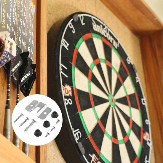 Dartbord Bevestigingsset met Beugels en Schroeven voor Wandmontage van Merkloos — afbeelding 5