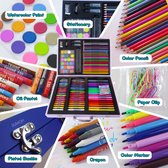 SUMOH® Boîte à Dessin Astro pour Enfants - Ensemble de Dessin - Magnifique étui de Couleurs - avec 128 pièces - Convient aux Enfants et aux Adultes - Blauw