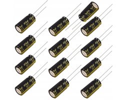 Elektrolytische condensator Lage ESR 470uF 35V 10x17mm spoed 5mm 10st.