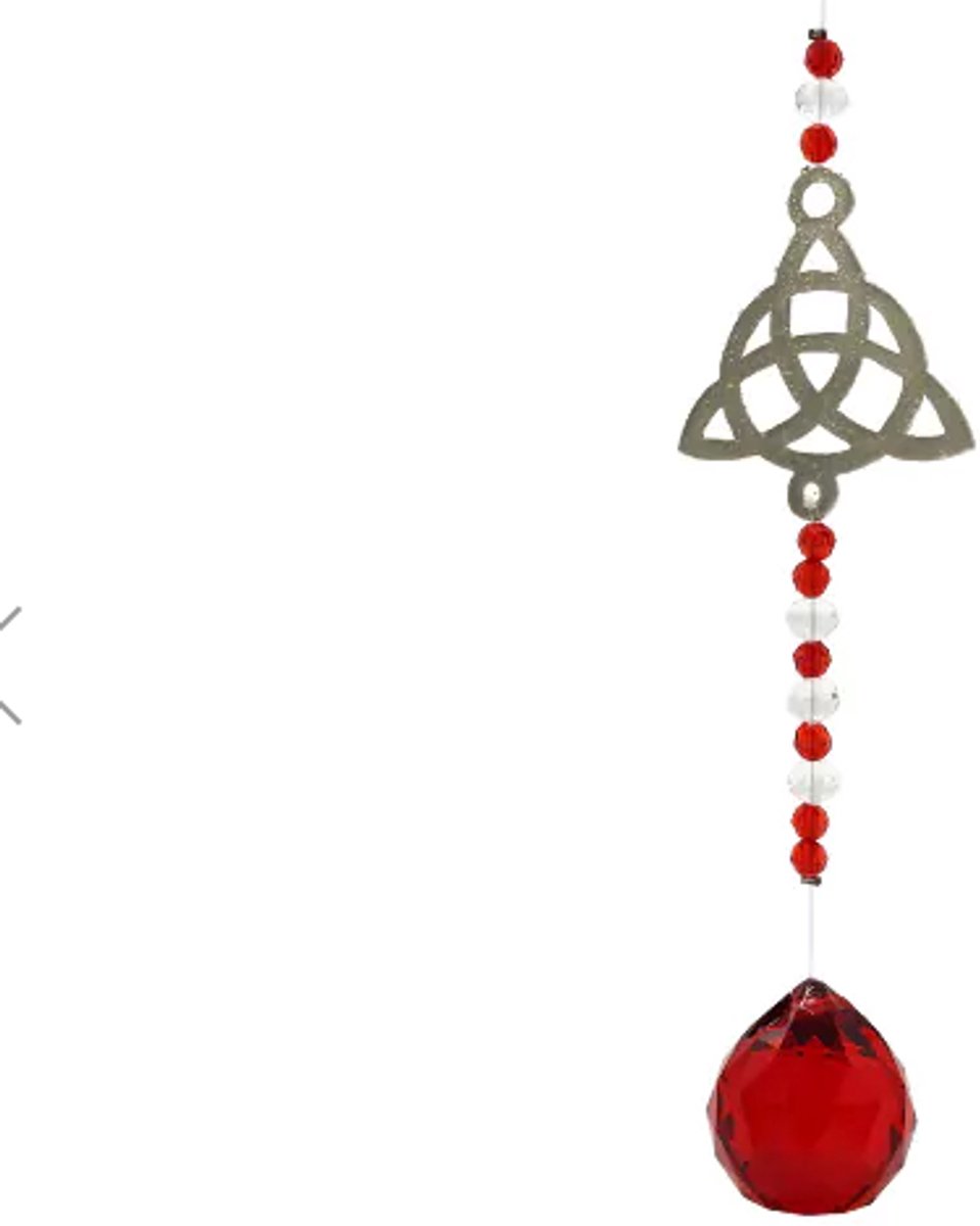 Suncatcher - Hangende Rode Stenen - Triquetra slinger