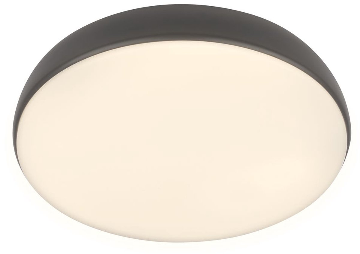 B.K.Licht BRILONER Nikan - LED Plafondlamp – dimbaar met afstandsbediening – CCT – geheugenfunctie – antraciet – Ø35cm