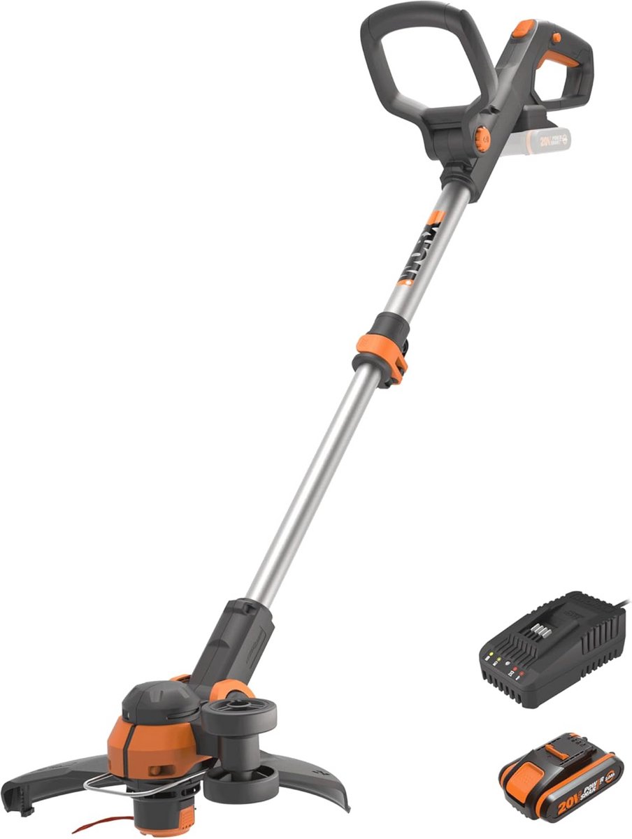 Accu Grastrimmer 18V - 2-in-1 Trimmer met Draaibare Snijkop en Telescoopsteel