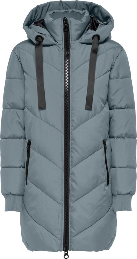 Jacqueline de Yong Jas Jdyskylar Padded Hood Jacket Otw No 15207784 Stormy Weather/black Dames Maat - L