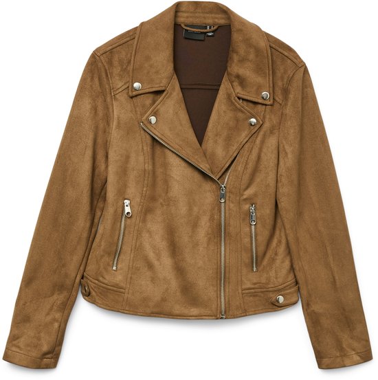 Vero Moda Jas Vmjose Short Faux Suede Jacket Noos 10300938 Cognac Dames Maat - XS