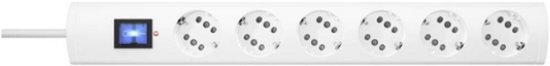 Kopp UNOversal Stekkerdoos Met Schakelaar 5-voudig Met Randaarde Met Kinderbeveiliging Met 2x Usb 1 4 Meter Wit 233602000