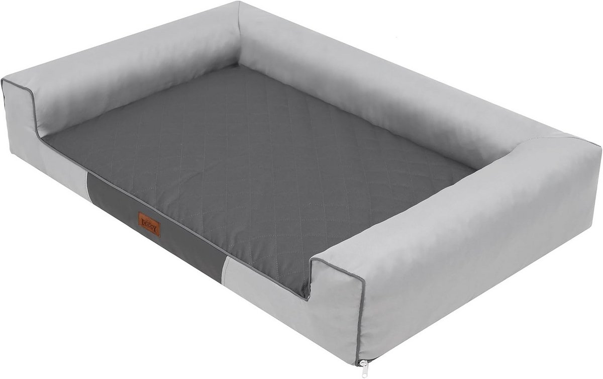 Hondenbed XL in Asgrauw – 100 x 66 cm – Comfortabel Hondenkussen voor Thuis en Buiten
