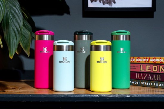 Stanley Aerolight Transit Thermosbeker 0.47L - Houdt 6 Uur Warm - 8 Uur Koud - Vaatwasmachinebestendig - Lekvrij - Geschikt Voor Bekerhouder In Auto - Thermos Koffiebeker - Rose Quartz