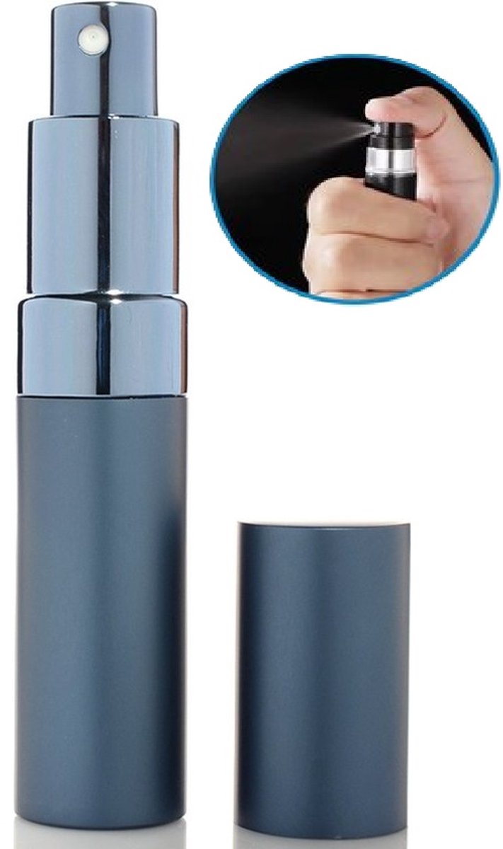 Goedkoopste Luxe Parfumverstuiver I Parfum Flesje I Mini Parfum Flesje I Reisflesje Parfum I Reisflesje I Hervulbaar I 8 ML I Blauw