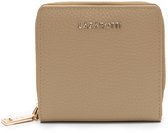 Lazarotti Leren portemonnee Bologna Leather Zip Wallet With 6 Card Slots Sand beige
