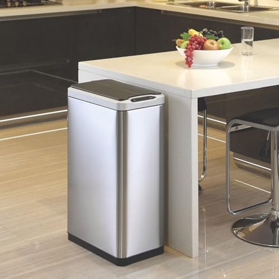 Poubelle à capteur EKO Phantom - 20 + 20 l - Inox mat - pour le tri des déchets