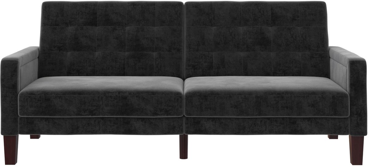Notio Living Porter-Slaapbank - 3-zits - Grijs Fluweel Fluweel Grijs