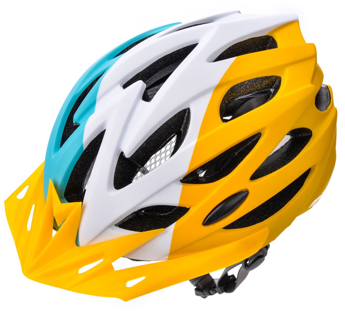 Meteor - Fietshelm - Marven L 58-61 cm - blauw/wit/geel