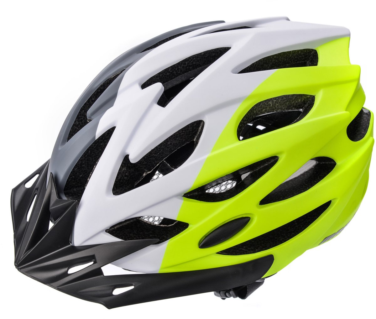 Meteor - Fietshelm - Marven M 55-58 cm - grijs/wit/limoen