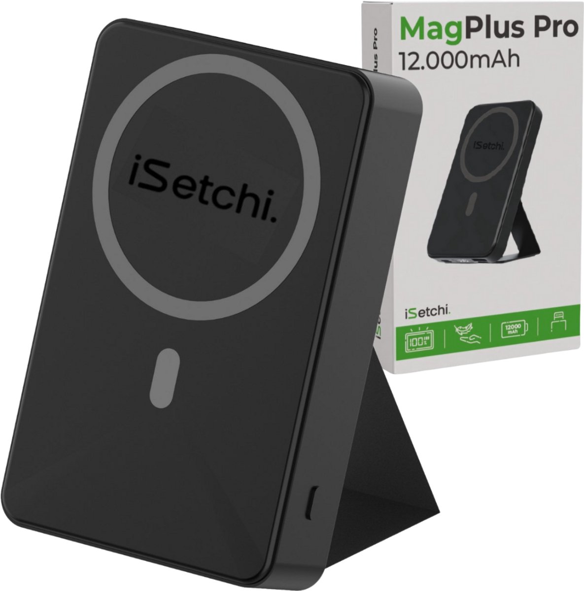 iSetchi MagPlus Pro Powerbank 12.000 mAh Magnetisch - iSetchi - €22,57
