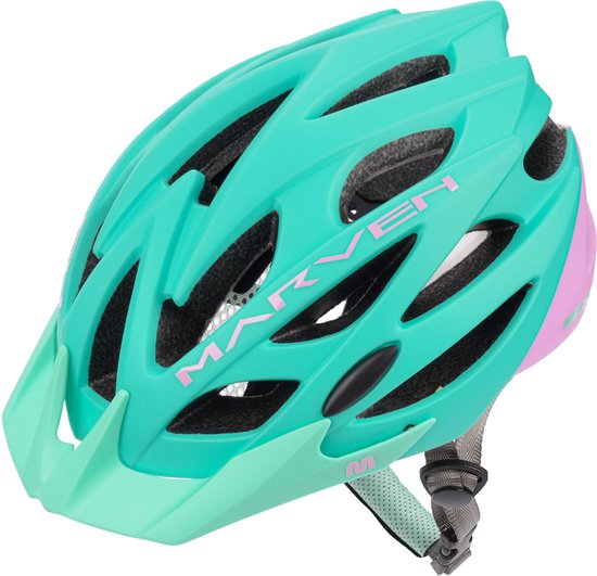 Meteor - Fietshelm - Marven M 55-58 cm mint/groen/roze