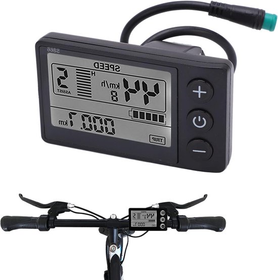 Ebike LCD-scherm Elektrische fiets LCD-schermpaneel, Ebike S866 LCD-meter 24v 36v 48v Bedieningspaneel S866 Elektrische fiets LCD-scherm Elektrische fietsen